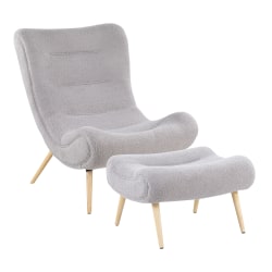LumiSource Cloud Contemporary Chair, Natural/Gray