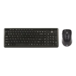 Digital Innovations Wireless Keyboard And EasyGlide Mouse, Black, 4270100