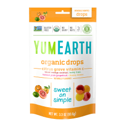 YumEarth Organic Vitamin C Citrus Grove Drops, 3.3 Oz, Pack Of 3 Bags