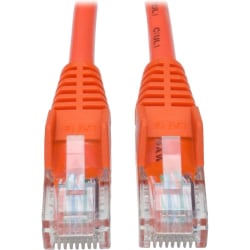Tripp Lite 25ft Cat5 Cat5e Snagless Molded Patch Cable UTP Orange RJ45 M/M 25' - 128 MB/s - Patch Cable - N001025OR