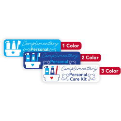Custom 1, 2 Or 3 Color Printed Labels/Stickers, Rectangle, 3/4" x 2-1/2", Box Of 250