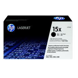 HP 15X Black High Yield Toner Cartridge, C7115X