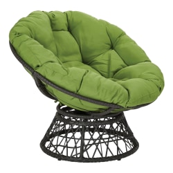 Office Star™ Papasan Chair, Green/Black