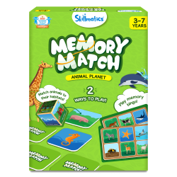 Skillmatics Memory Match Animal Planet, Grades K-3