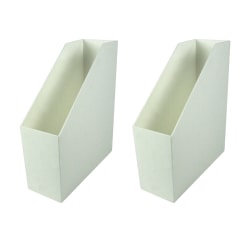 Romanoff Products Magazine Files, 11-1/2"H x 3-1/2"W x 9-1/2"D, White, Pack Of 2 Files