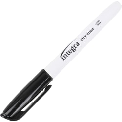 Integra Dry-Erase Markers - Fine Marker Point - Bullet Marker Point Style - Black Alcohol Based Ink - Fiber Tip - 12 / Dozen Integra Dry-Erase Markers - Fine Marker Point - Bullet Marker Point Style - Black Alcohol Based Ink - Fiber Tip - 12 / Dozen