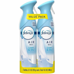 Febreze Air Mist Air Freshener Spray, 8.1 Oz, Linen & Sky, Total Qty 2