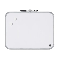 Bi-Office Easy - Whiteboard - wall mountable - 10.98 in x 13.19 in - magnetic - white - gray frame