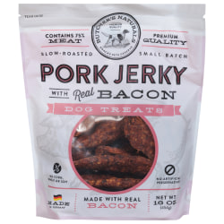 Butcher's Naturals Dog Treat Jerky, Pork & Bacon, 16 Oz, Total Qty 5