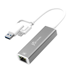 j5create USB-C To 2.5 Gigabit Ethernet Adapter, 3-15/16", Space Gray, JCE145C