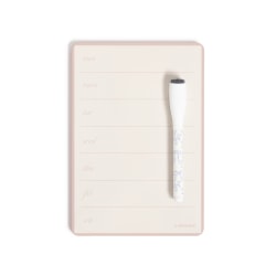 U Brands® Magnetic Weekly Dry-Erase Calendar Board, 5-1/2" x 8", Pink