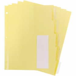 Business Source Buff Stock Ring Binder Indexes - 5x Divider(s) - Blank Tab(s) - 5 Tab(s)/Set2" Tab- 8.5" Dividerx 11" Divider - 20068