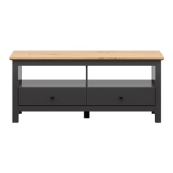 Lifestyle Solutions Essex Console, 23-1/4"H x 54"W x 18-1/2"D, Dark Gray/Natural