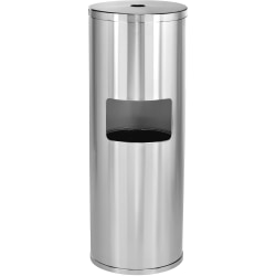 Alpine Stainless-Steel Gym Wet Wipe Dispenser With Built-In Trash Can, 36"H x 13"W x 13"D