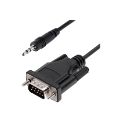 StarTech.com 3ft (1m) DB9 to 3.5mm Serial Cable for Serial Device Configuration, RS232 DB9 Male to 3.5mm for Calibrating via Audio Jack