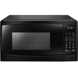 Danby 0.9 cuft Black Microwave - 0.9 ft³ Capacity - Microwave - 10 Power Levels - 900 W Microwave Power - 10.60" Turntable - 120 V AC - 15 A Fuse - Countertop - Black