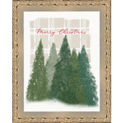 Timeless Frames® Holiday Framed Art, 16-3/4" x 13-3/4", Plaid Trees Merry Xmas