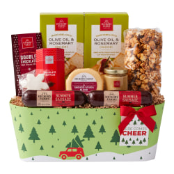 Hickory Farms - Here Comes Cheer Holiday Gift Basket - 10 items
