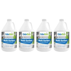 OdoBan Ready-to-Use Multi-Surface Floor Cleaner, 1 Gallon, Clear, Pack Of 4 Jugs