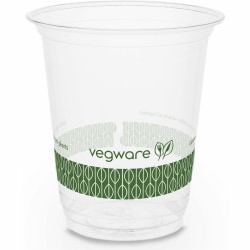 Vegware Cold Cups - 7 fl oz - Clear, Green - Polylactic Acid (PLA) - Cold, Cold Drink, Dessert, Salad - 1000 / Carton