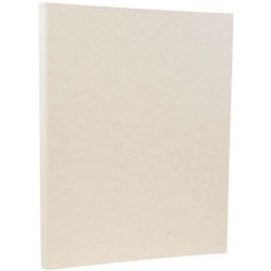 JAM Paper® Card Stock, Pewter Parchment, Letter (8.5" x 11"), 65 Lb, Pack Of 100