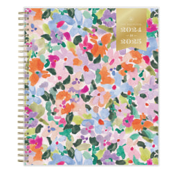 2024-2025 Day Designer Monthly Planning Calendar, 8" x 10", Blurred Spring Frosted, July To June, 144882