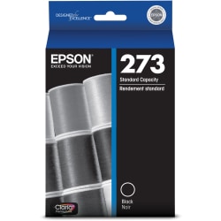 Epson® 273 Claria® Premium Black Ink Cartridge, T273020-S