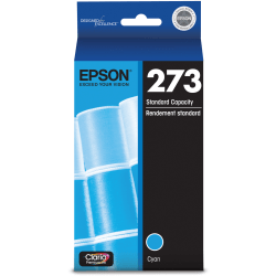 Epson® 273 Claria® Premium Cyan Ink Cartridge, T273220-S