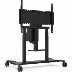 Viewsonic Electric Height-Adjustable Steel Mobile Cart With Motorized Lift For 55" to 86" Displays, 74-7/16"H x 49-1/8"W x 28-1/8"D, Black