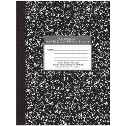 Roaring Spring Black Marble Comp 10.25"X8" 20# Graph - 80 Sheets - 160 Pages - Printed - Sewn/Tapebound - 77475