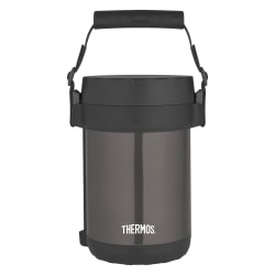 Thermos® Vacuum-Insulated All-In-1 Meal Carrier, 8-5/16"H x 6-5/16"W x 5-5/16"D, Brown/Black