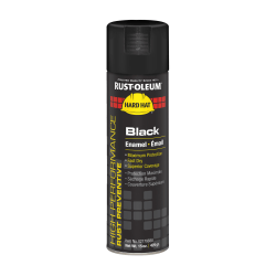 Rust-Oleum Hard Hat High Performance V2100 System Rust Preventive Enamel Spray Paint, 15 Oz, Gloss Black, Case Of 6 Cans