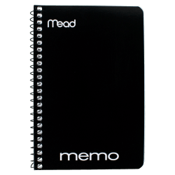 Mead® Wirebound Side-Opening Memo Book, 4" x 6", 1 Hole-Punched, College Ruled, 40 Sheets