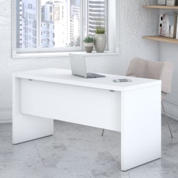 Bush Business Furniture Echo 60"W Credenza Computer Desk, Pure White, Standard Delivery