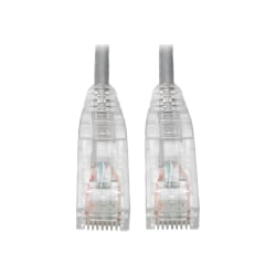 Tripp Lite Cat6 UTP Patch Cable (RJ45) - M/M, Gigabit, Snagless, Molded, Slim, Gray, 2 ft. - First End: 1 x RJ-45 Male Network - Second End: 1 x RJ-45 Male Network - 1 Gbit/s - Patch Cable - Gold Plated Connector - 28 AWG - Gray