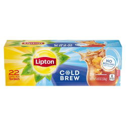 Lipton Cold Brew Tea Bags, 4.8 Oz, Total Qty 22