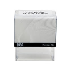 Custom 2000 PLUS® Self-Inking Notary Stamp, P60, 1-3/8" x 2-15/16" Impression