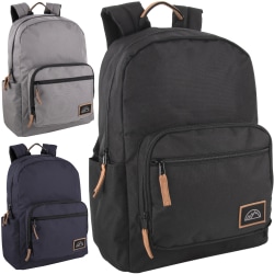 Mountain Edge Deluxe Backpacks With 17" Laptop Sleeves, Black/Gray/Navy, Total Qty 24