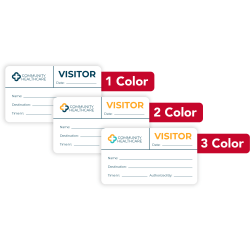 Custom 1, 2 Or 3 Color Printed Labels/Stickers, Rectangle, 1-3/4" x 3", Box Of 250