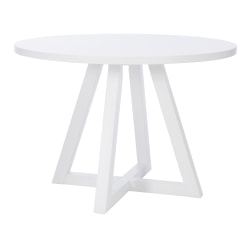Powell Atwood Round Dining Table, 30"H x 44"W x 44"D, White