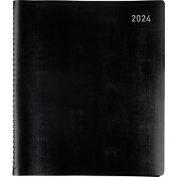 Office Depot® Brand Monthly Planner, 9" x 11", Black, January to December 2024, OD710600