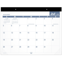 AT-A-GLANCE® Easy-to-Read Academic 2026-2027 Monthly Desk Pad Calendar, Standard, 21 3/4" x 17"