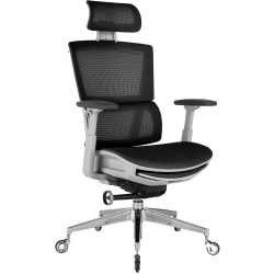 Nouhaus Rewind Ergonomic Fabric High-Back Executive Office Chair, Black