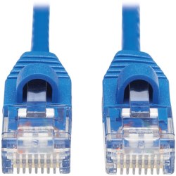 Tripp Lite Cat6a 10G Snagless Molded Slim UTP Network Patch Cable (M/M), Blue, 15 ft. - First End: 1x R - N261S15BL