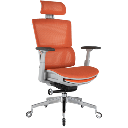 Nouhaus Rewind Ergonomic Fabric High-Back Executive Office Chair, Orange