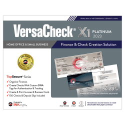 VersaCheck® X1 INKcrypt Platinum Software, 2023, Windows® 8.1/10/11, Disc/Product Key