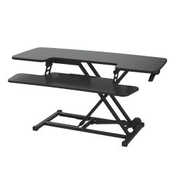 FlexiSpot M27 Series Desk Riser, 4-3/4-19-3/4"H x 41-3/4"W x 16-5/16"D, Black