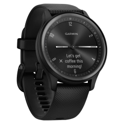 Garmin vívomove Sport Smartwatch With Silicone Band, Black