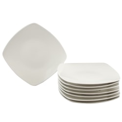 Gibson Simplicity Buffetware Ceramic Salad Plates, 8-1/4", Pack Of 8 Plates