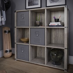 Ameriwood Home Nova 9-Cube Storage Unit, 37-3/4"H x 37-7/8"W x 11-5/8"D, Brown